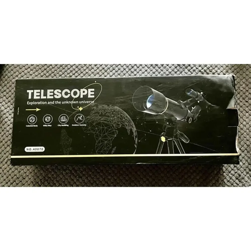Telescope 70mm Refracting Remote 400mm AZ mount tripod 40070 20X200